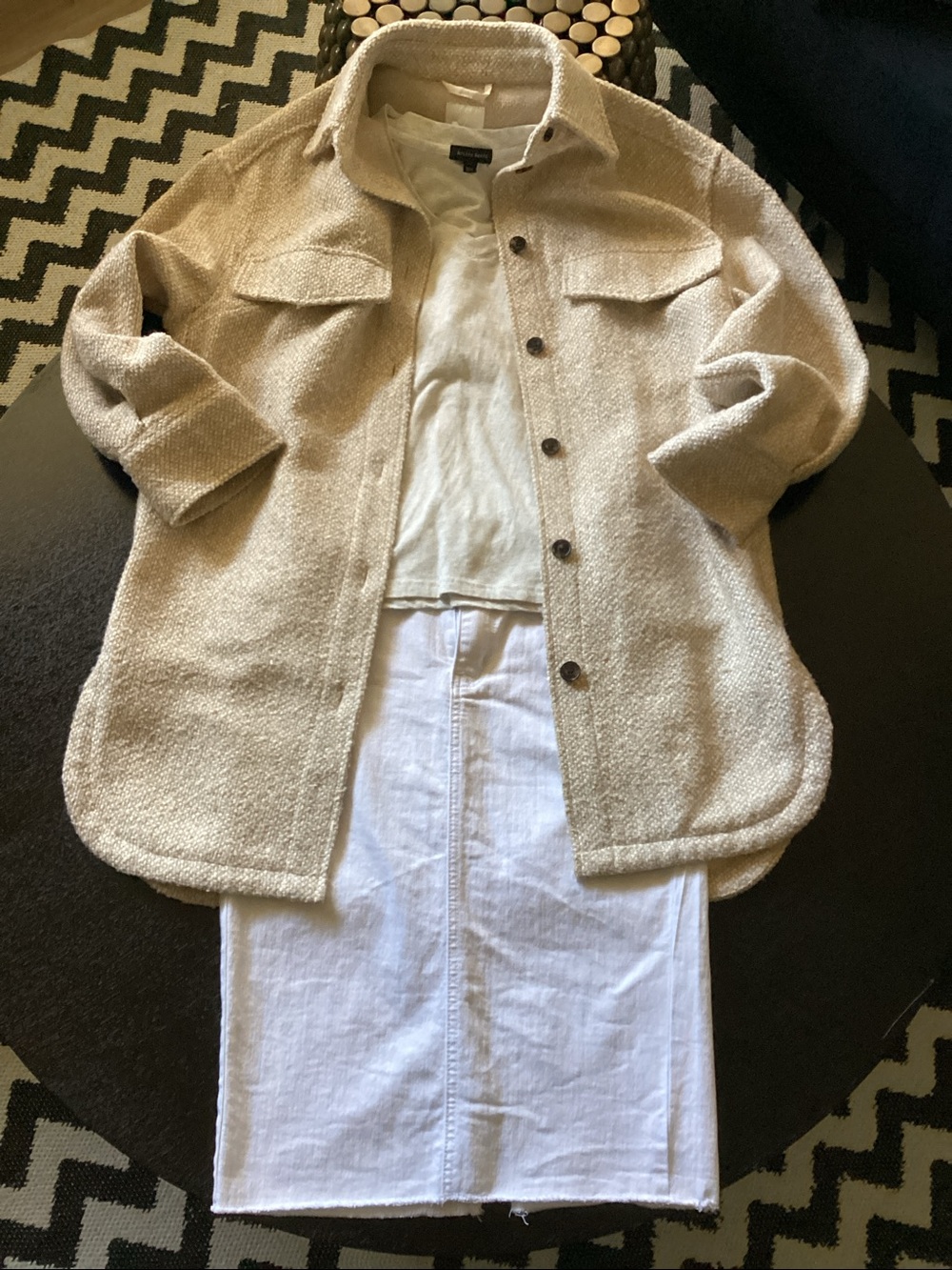H&M Textured Shirt Jacket Size XS